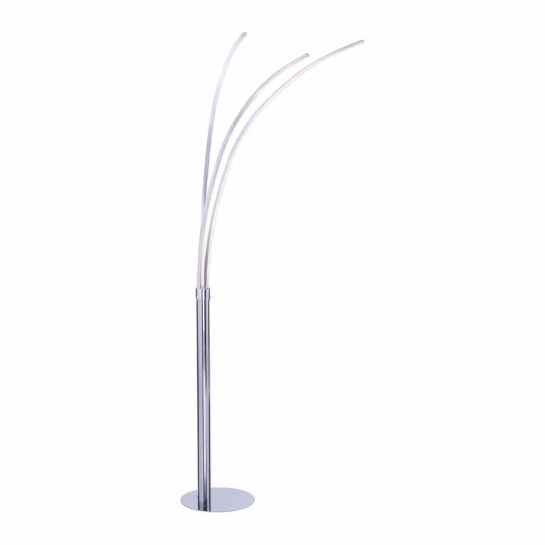 Lampada da terra a LED, cromo, altezza 215 cm