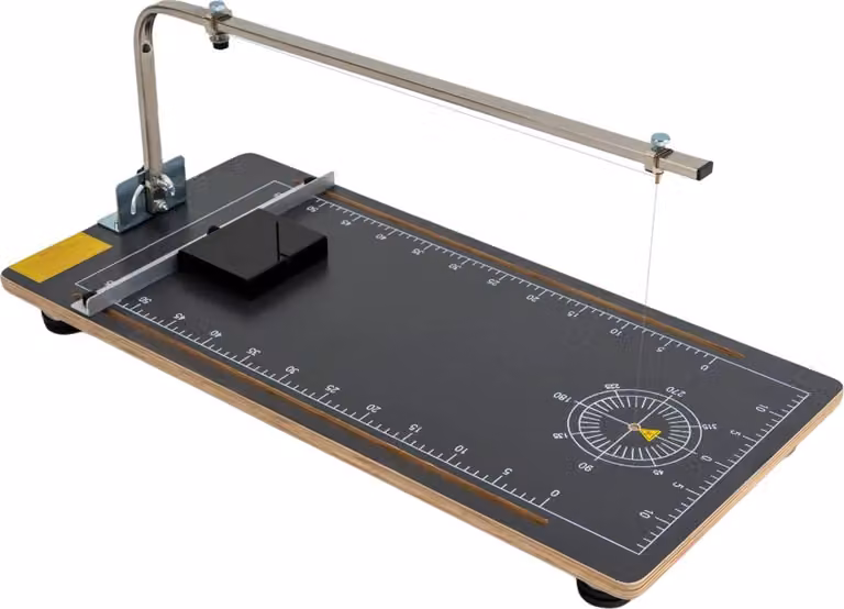 Taglierina a filo caldo per polistirolo/polistirene - T21 - Tavolo 38×78 cm - 30 W - Regolabile da 50 a 300 °C - 110-220 V - Acciaio inossidabile e legno