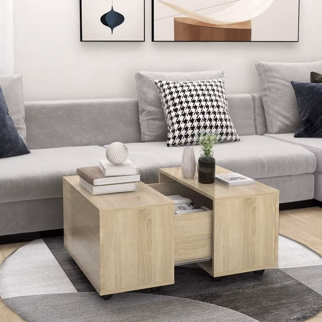 Maison Exclusive - Tavolino Sonoma in rovere 60x60x38 cm Materiale ligneo