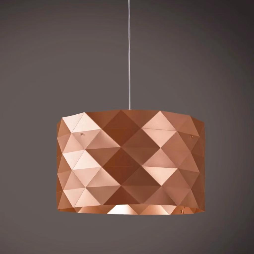Lampada a sospensione Copper IPERBRIKO in metallo cromato con 3 luci, L: 40 cm, H: 25 cm – 2