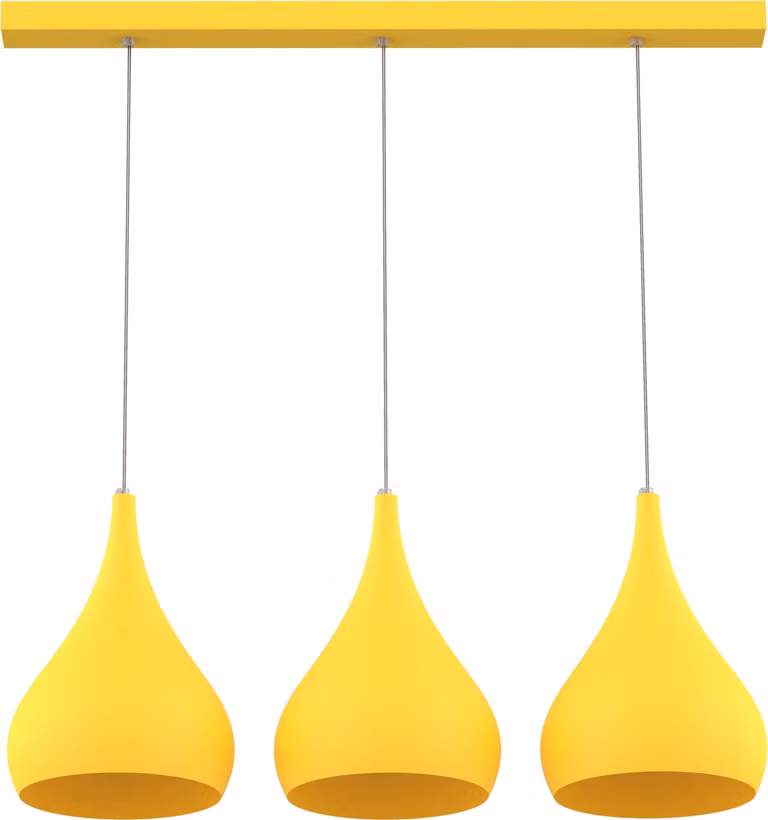 Lampada A Sospensione Calice Lineare X3 Monocolore Opaca
