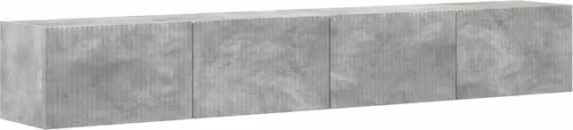 Set di 2 mobili porta TV da parete moderni con ripiani cubici 98 x 31 x 29,5 cm in legno multistrato effetto cemento 02_0054924
