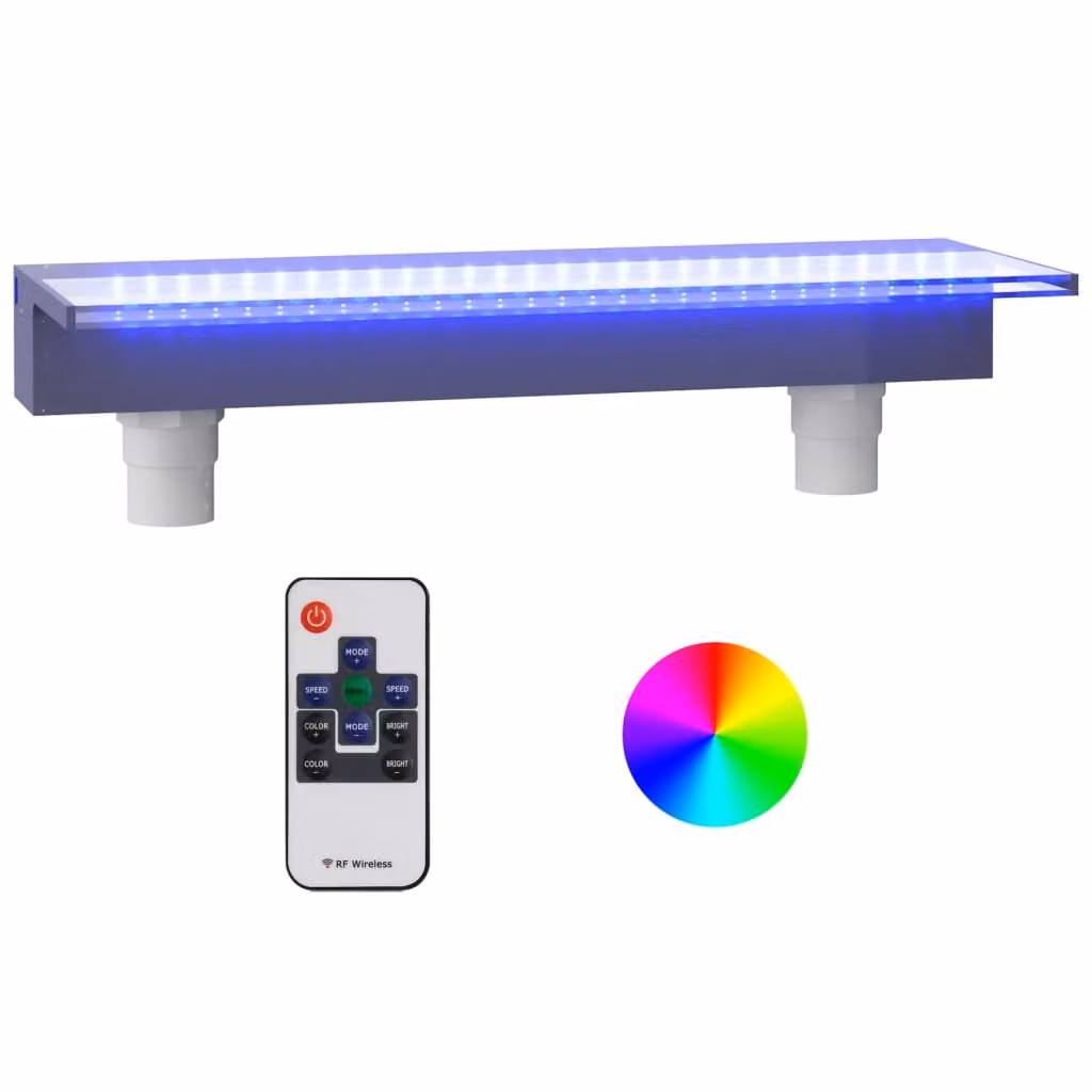 Sfioratore a Cascata con LED RGB Acrilico 60 cm