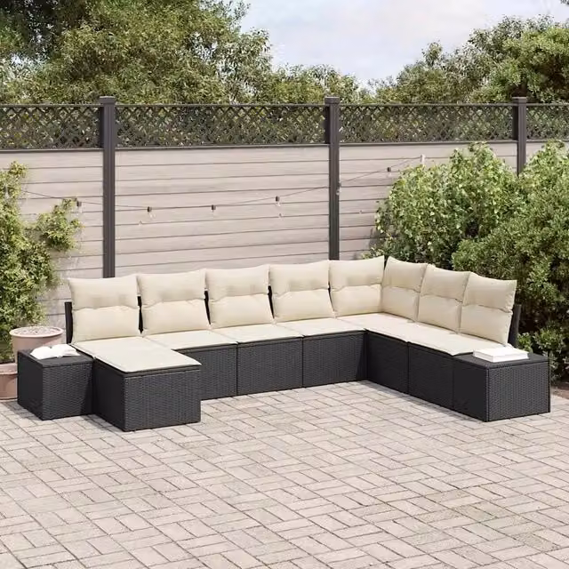 Set Divano da Giardino 8 pz polyrattan 3347177
