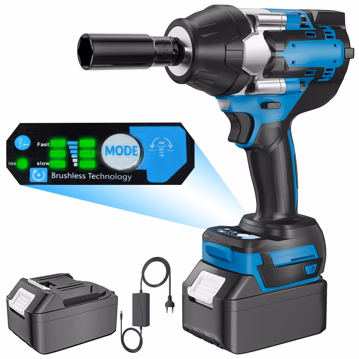 Avvitatore a impulsi, coppia di 1800 N·m, batteria di emergenza, avvitatore a impulsi elettrico