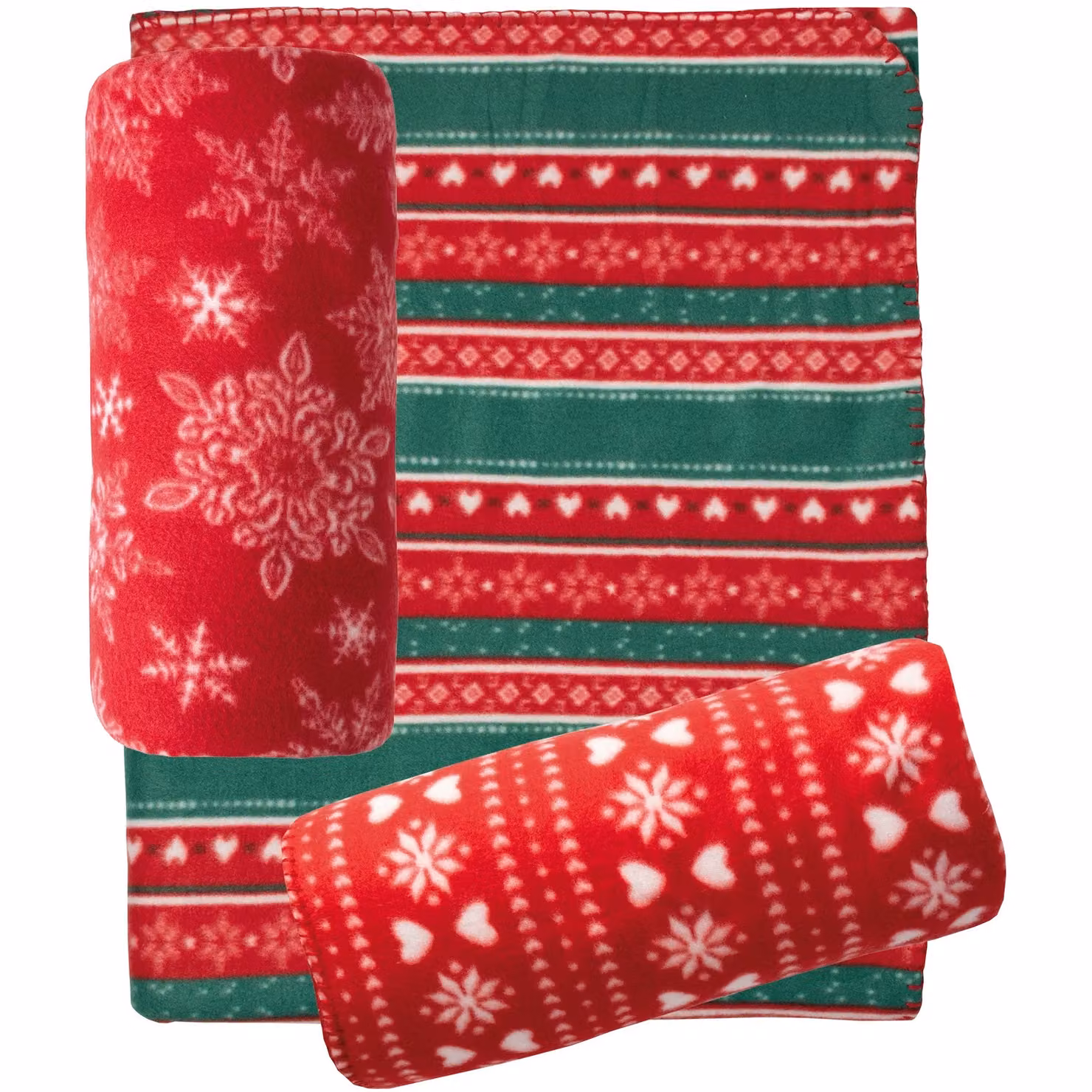 Plaid Natalizio in Pile Rosso VESTIAMO CASA, L: 150 cm x P: 200 cm – 3