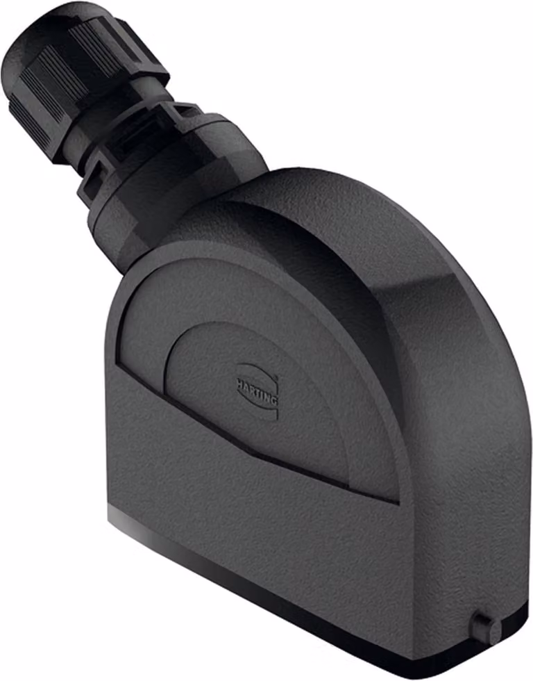 HARTING Han ECO 16A Custodia con pressacavo, 1xM20 uscita cavo laterale, per 1 staffa (nella parte inferiore) - 1