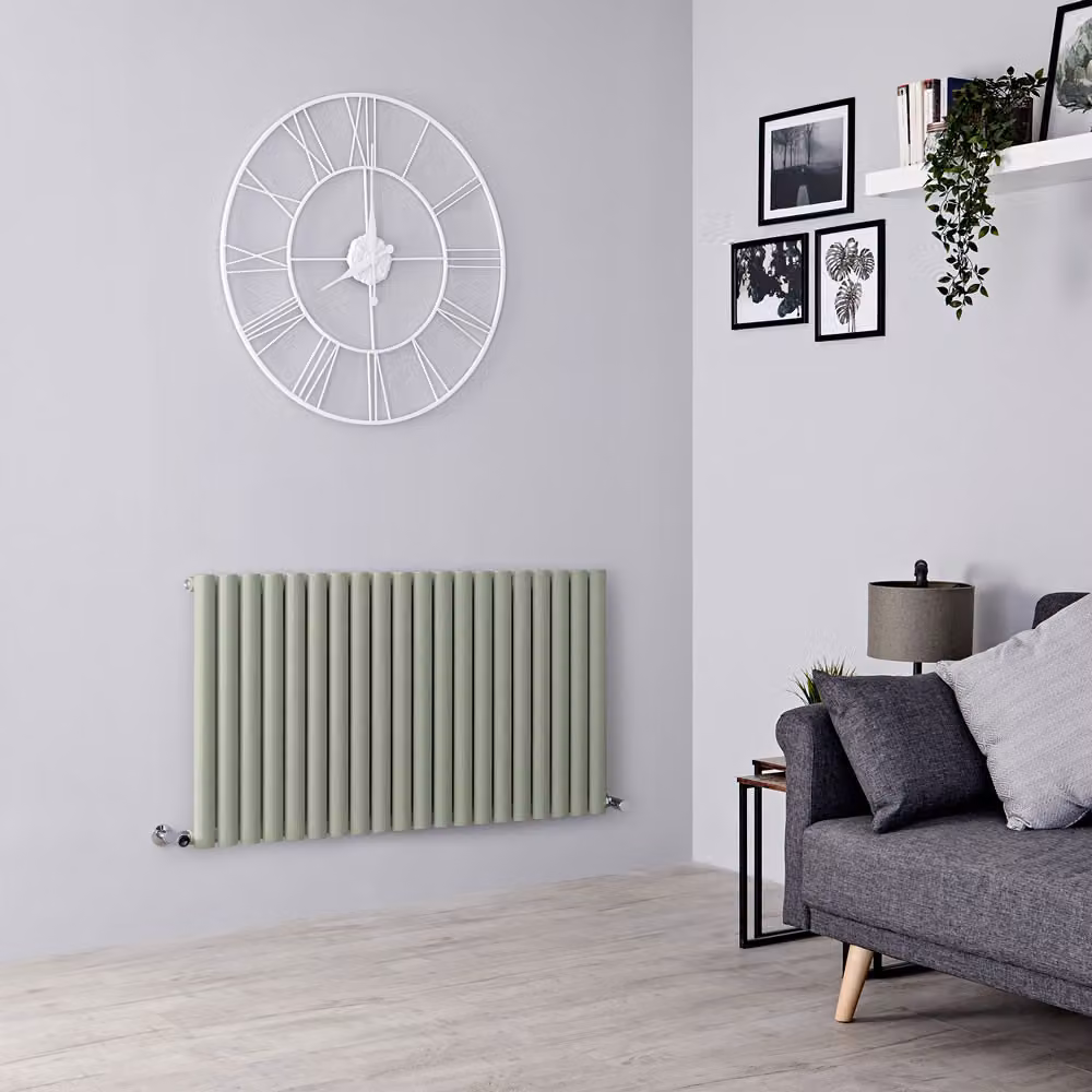 Radiatore di Design Orizzontale  Verde (Sage Leaf Green) -  635mm x 1180mm  - Pannello Singolo  - Revive