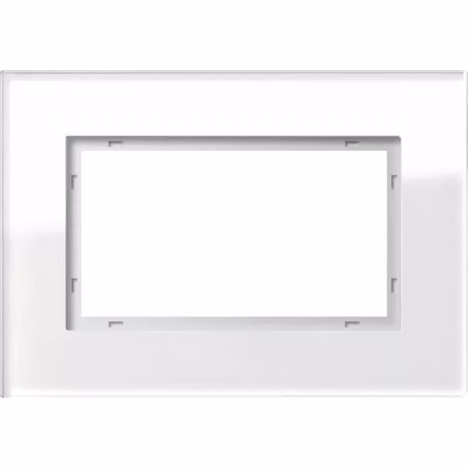 Gira 100112 Cornice di copertura 1,5 posti Gira Esprit in vetro bianco