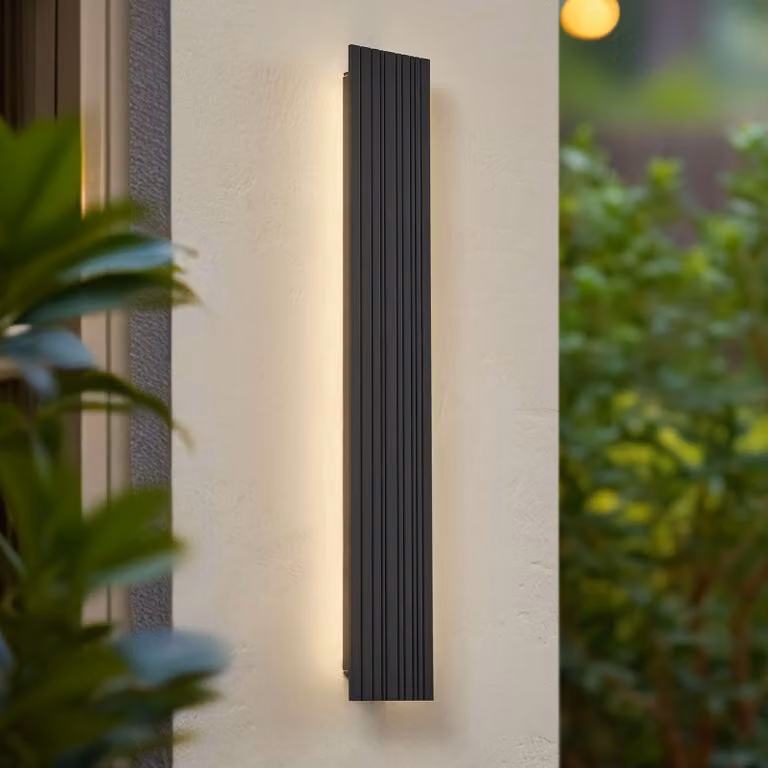 Applique da esterni a LED Melira Lucande, Nero, Alluminio, Moderno, Applique LED da esterni