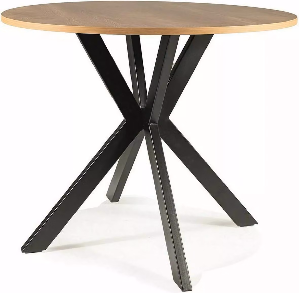 Tavolo da pranzo rotondo KAMILO - rovere / nero