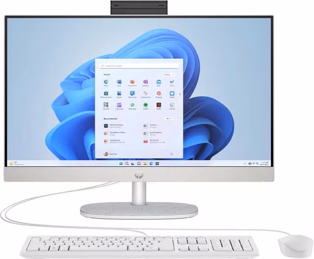 PC All-in-One HP ProOne 240 G10 D5BD0AT Silver con schermo da 24 pollici, CPU Intel i3 N300, RAM 16GB, SSD 512GB e Windows 11 Pro