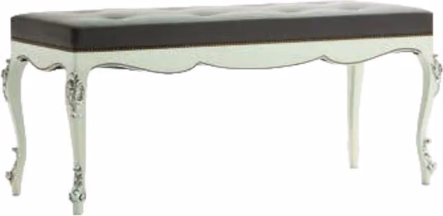 Panchetta classica in legno laccato bianco Mobili 2G L: 130 cm, P: 50 cm, H: 55 cm