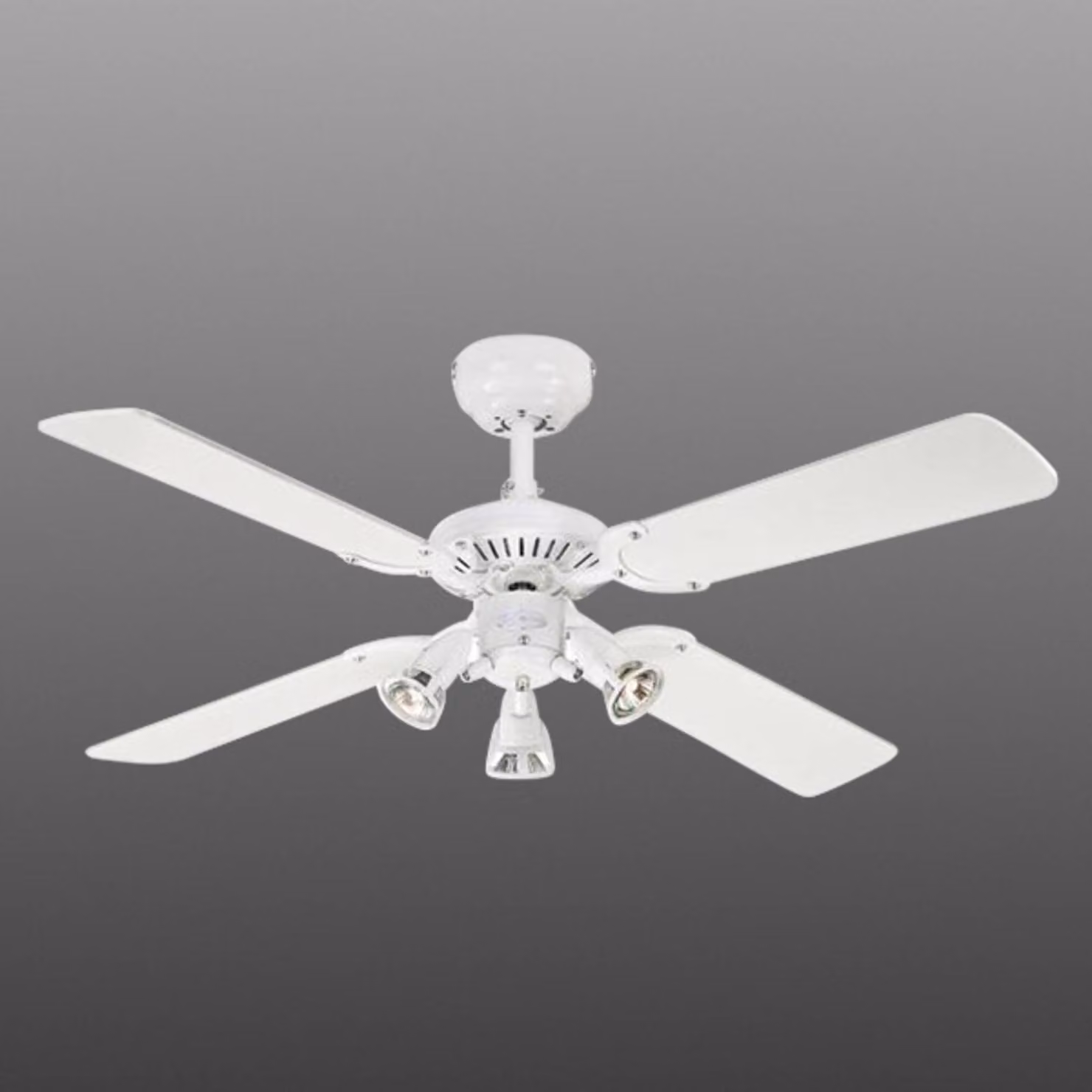Westinghouse Ventilatore Princess Euro, a 3 luci Euro, Bianco / Opale, Soggiorno / Sala da pranzo, Legno, Moderno