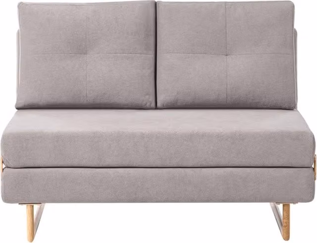Divano letto a 2 posti in tessuto grigio per divano 2 persone funzione letto pieghevole