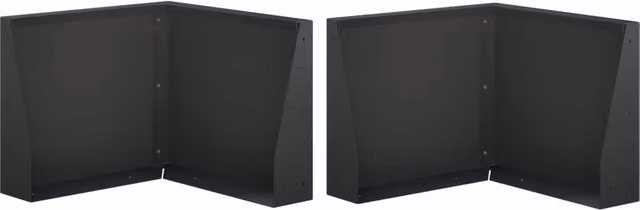 Set di 2 aiuole rialzate vidaXL in acciaio nero per giardino ornamentale L/P/H: 50 x 50 x 50 cm