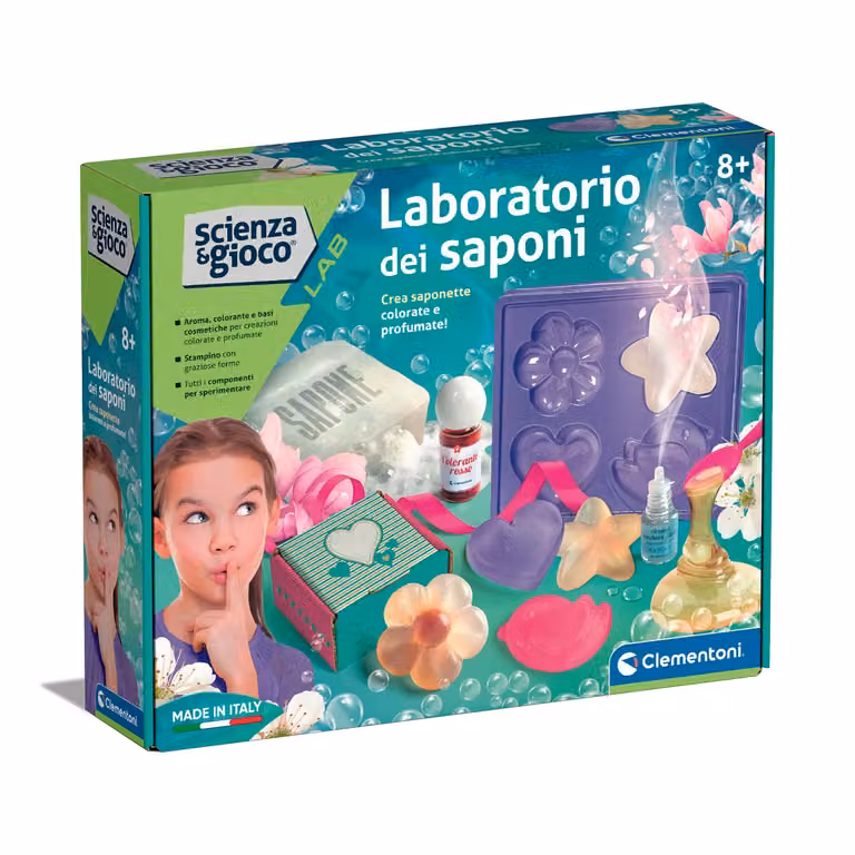 Clementoni Scienza e Gioco Lab Laboratorio dei Saponi Multicolore per Bambini dagli 8 Anni in su
