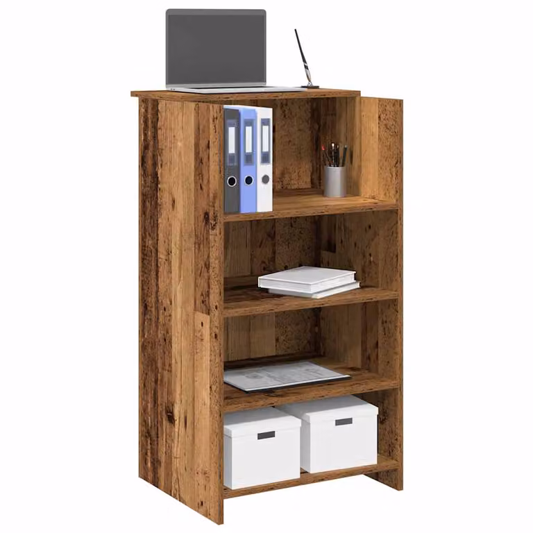 vidaXL Banco Reception in Legno Antico Marrone L/P/H: 55 x 50 x 103,5 cm