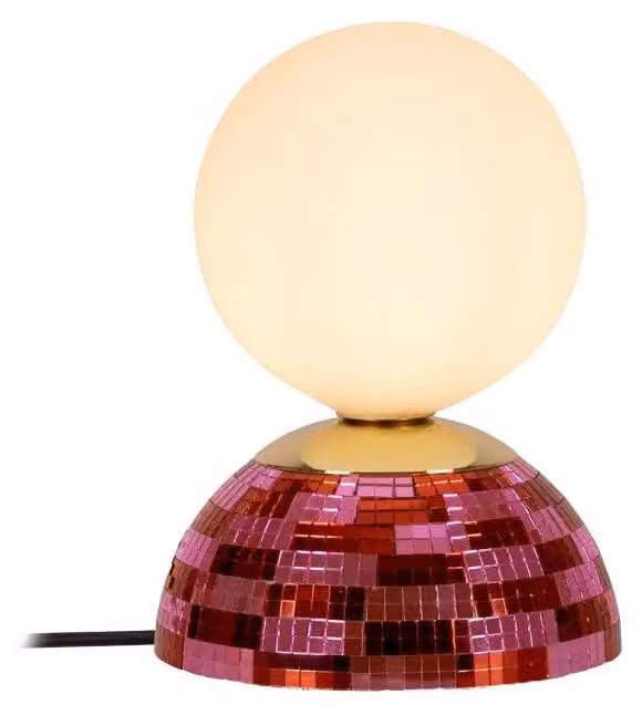 Lucide GLITZER – Lampada da tavolo – Diametro 14 cm – 1 attacco G9 – Rosa