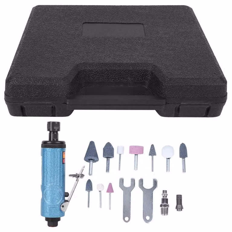 Kit smerigliatrice pneumatica - per taglio e lucidatura - blu