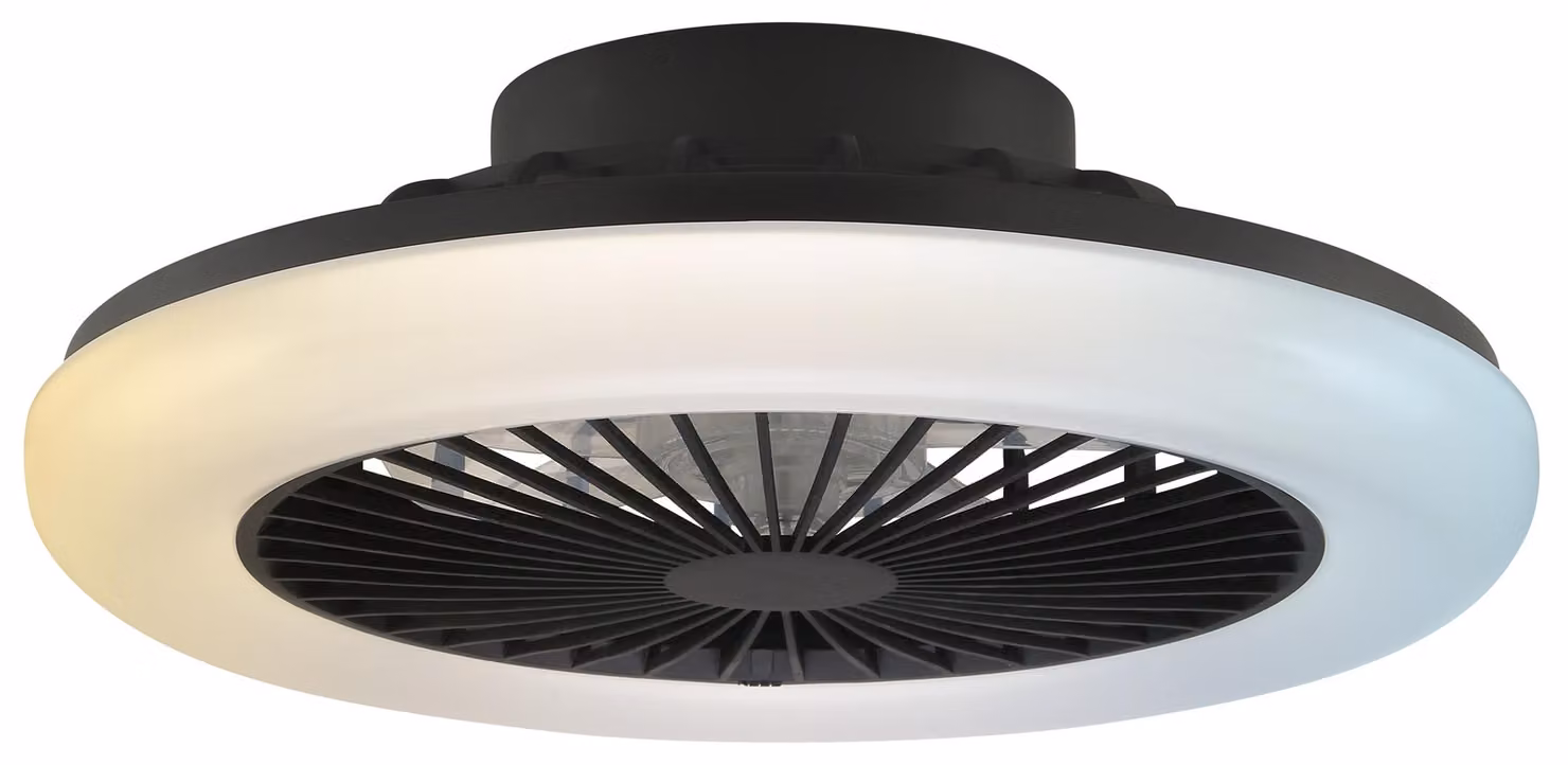 Plafoniera a LED Brilliant Montero 20 W in plastica nera, luce bianco caldo-bianco freddo