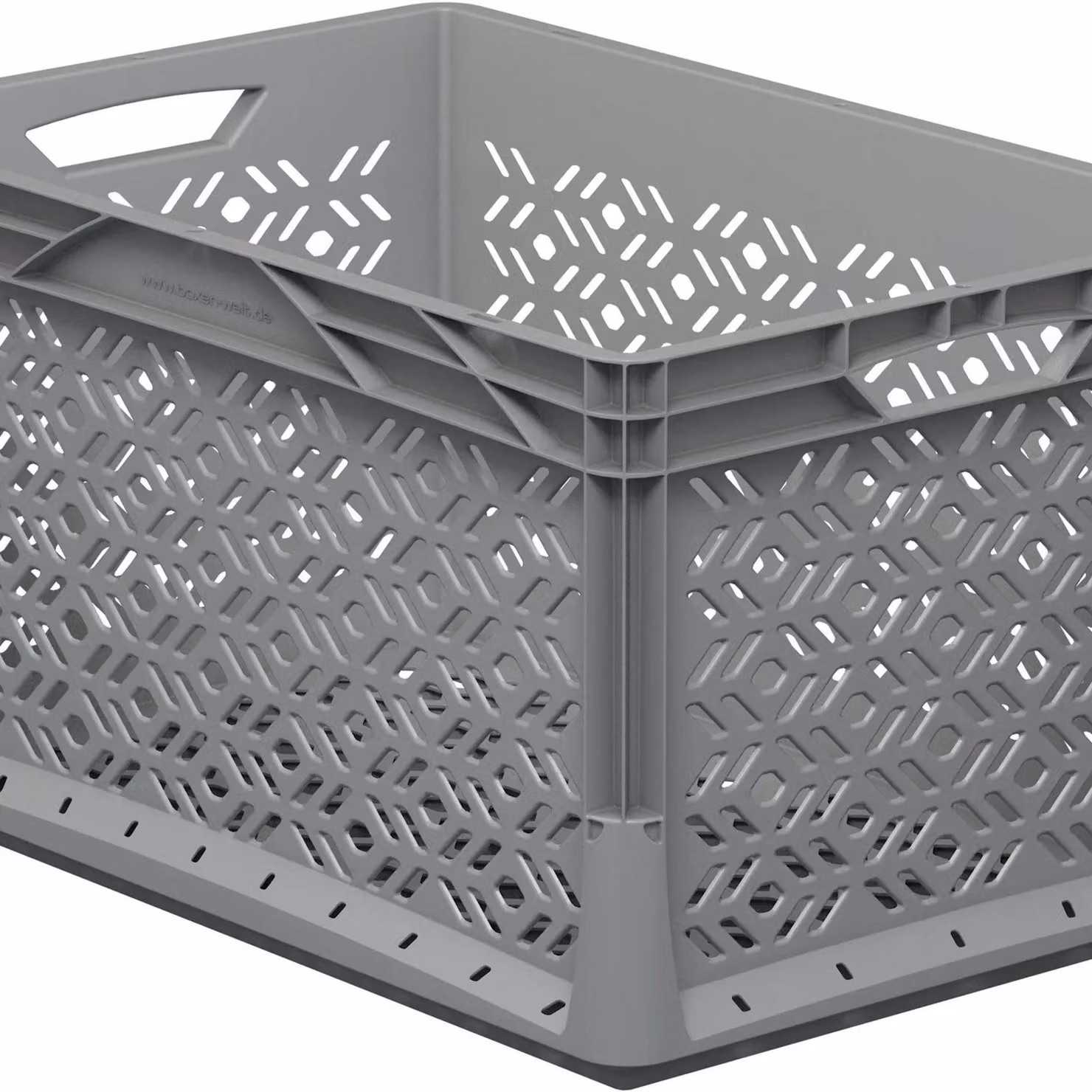 Eurobox 60x40x32 cm, grigio, forato, 62 l