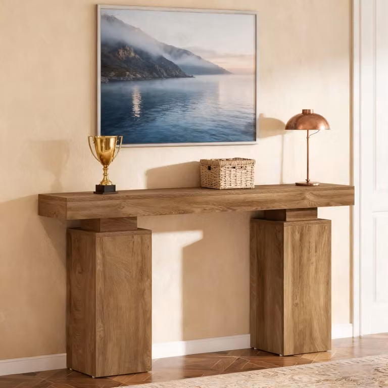 Tavolino laterale 160 cm - Tavolino in legno dallo stile rustico, ideale per l'ingresso, il soggiorno o da posizionare dietro il divano