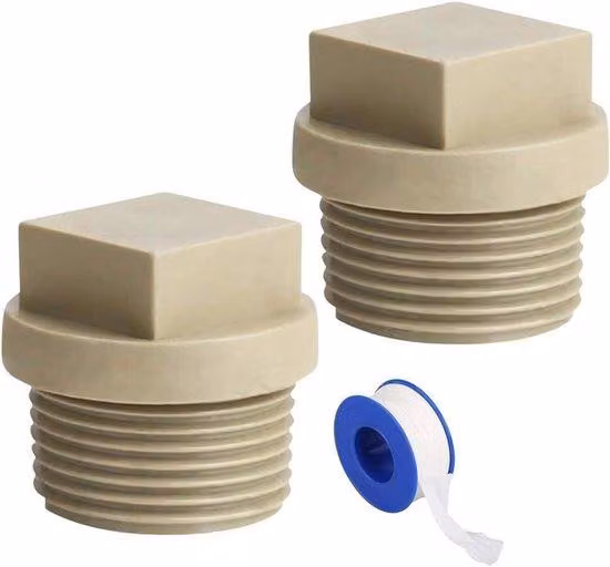 Adattatore per tubi dell'acqua in plastica da 20-32 mm con nastro sigillante in PTFE