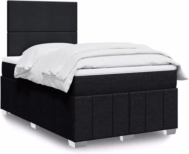 Giroletto a Molle con Materasso Nero 120x190 cm in Tessuto 3293902