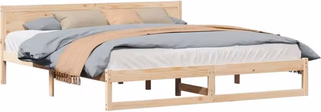 Letto matrimoniale | Letto per adulti | Struttura del letto Naturale 180 x 200 cm Pino massello