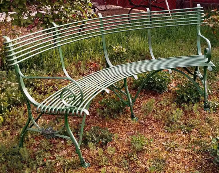 Panchina da giardino in ferro battuto con piedi ad artiglio Casa Padrino 1,9 x 0,48 x h. 0,9 m - nostalgia vintage