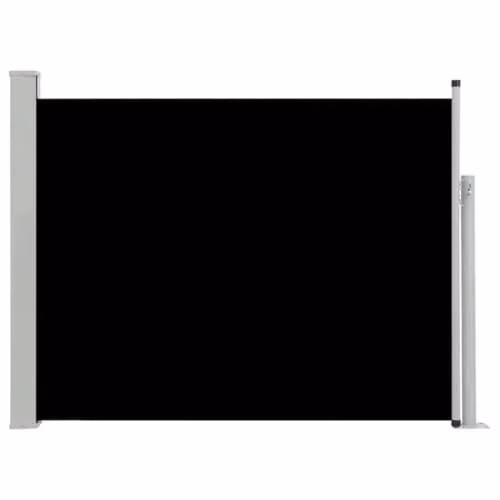 Tenda laterale retrattile per patio 140 x 500 cm, nero 02_0007259
