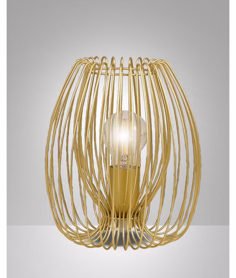 Lampada da Tavolo Oro Opaco Collezione CAMP Unica Sorgente di Luce E27 Metallo