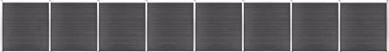 Maison Exclusive - Set di pannelli per recinzione in WPC 1391 x 186 cm, nero