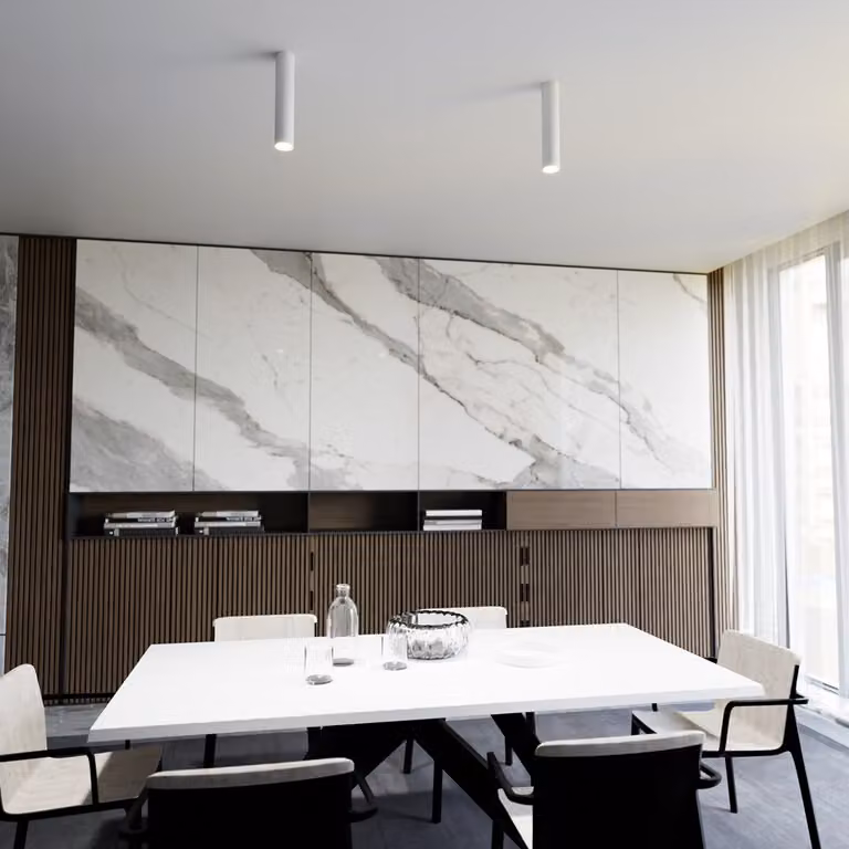 Faretto da incasso a soffitto bianco, rotondo, 30 cm, 1xGU10, 8 W, TECNO Emibig