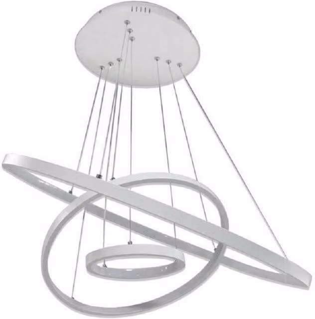 Lampadario a Sospensione Moderno Trade Shop Traesio Pianeta Bianco con LED 50W 6500K