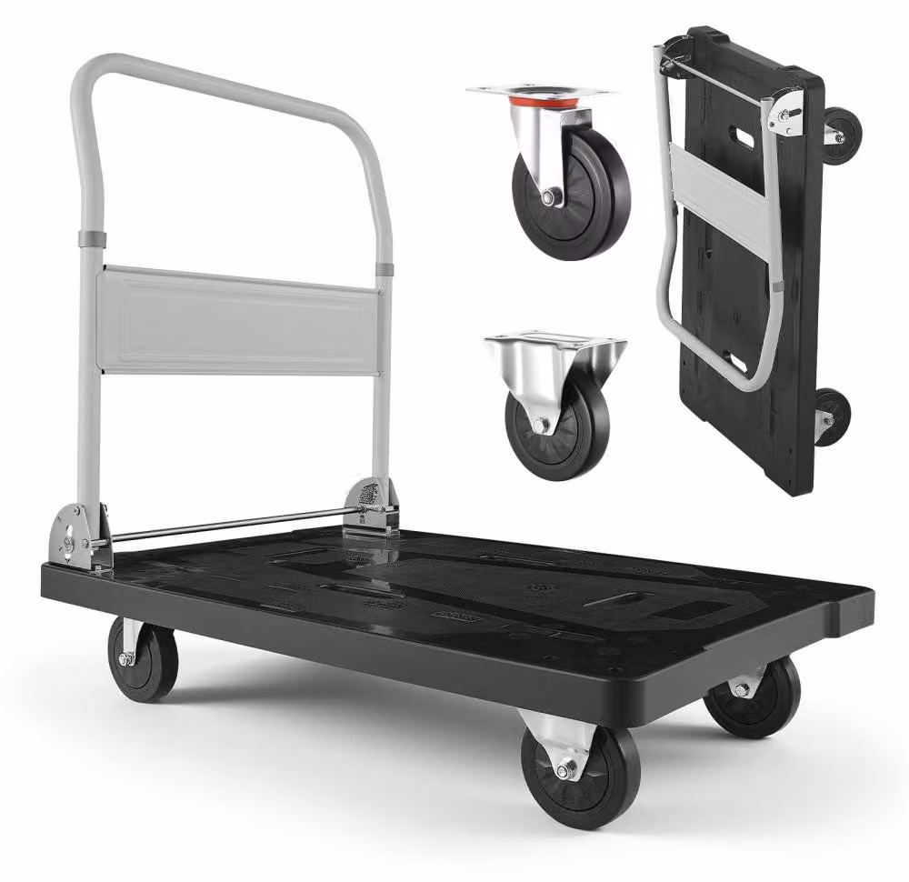 Carrello trasportabile pieghevole - Capacità di carico: 300 kg - Piattaforma: 895 x 595 mm