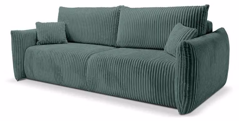 Divano a tre posti con funzione letto, modello Alloro, colore marrone chiaro (farnschatten)