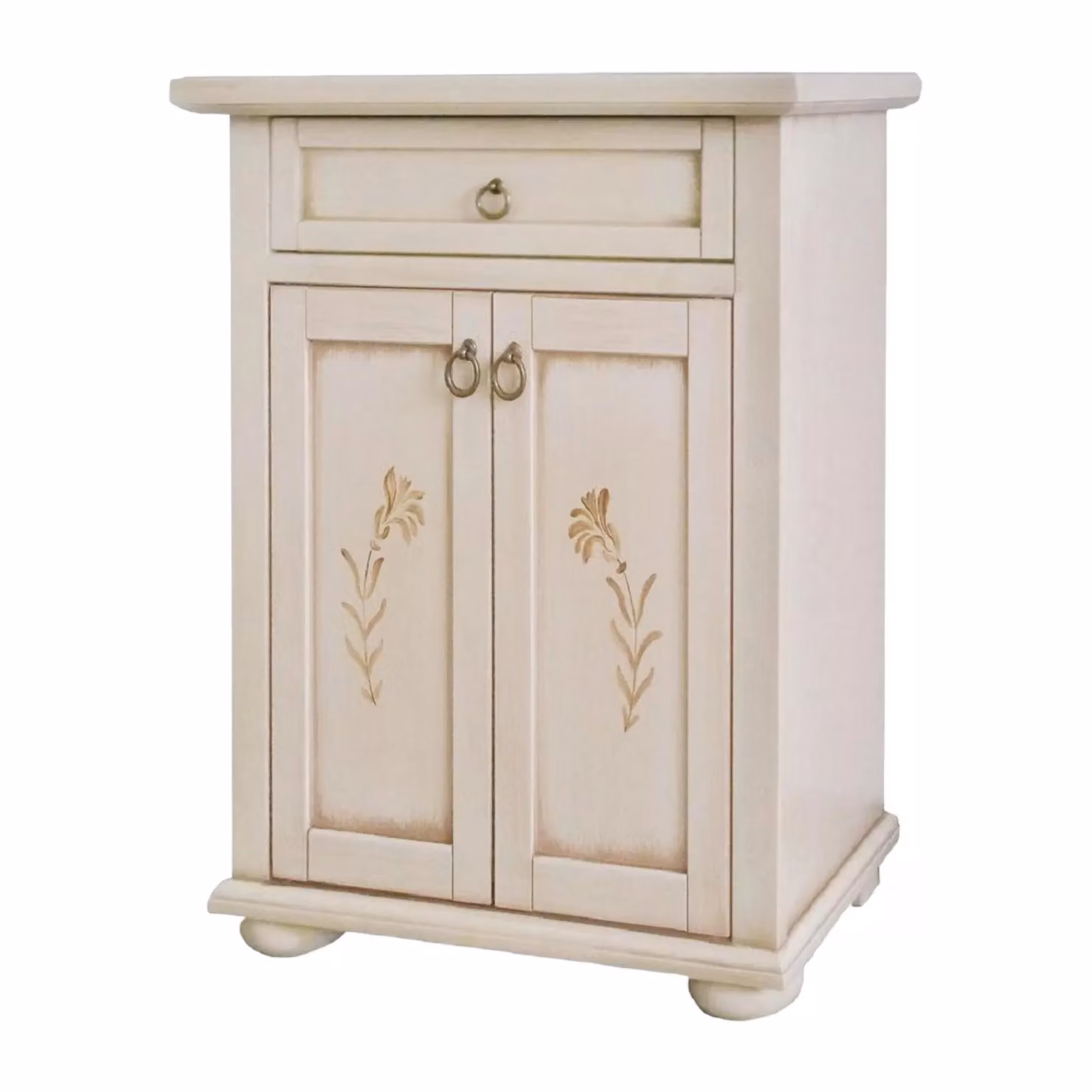 Madia credenza con 2 porte e 1 cassetto Mobili 2G color avorio patinato L: 64 cm, P: 32 cm, H: 81 cm – 3