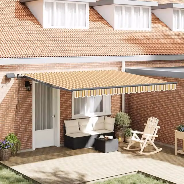 Tenda retrattile Multicolore 400 × 350 cm Tessuto e Alluminio 3330772