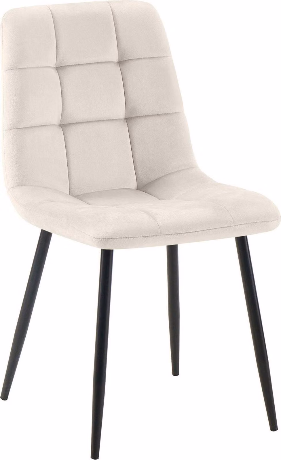 Sedia da pranzo - sedia da pranzo - schienale comodo - facile da mantenere | Materiale: Morbido | Colore: Bianco crema