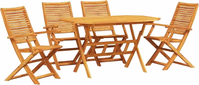 Set da Pranzo per Giardino 5 pcs Marrone