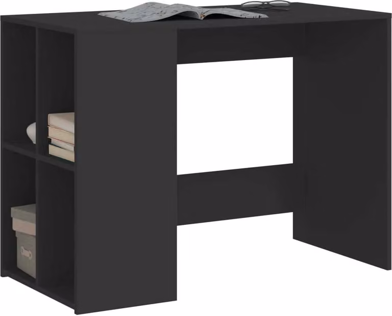 Scrivania Nera 102x50x75 cm in Legno Multistrato