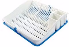 Scolapiatti salvalavello Onda Cosmoplast con salvagoccia, bianco, L: 47 cm, P: 40 cm, H: 15 cm