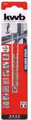 Set di 2 punte da trapano per metallo KWB Twist Drill Silver 3 mm