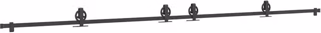 Kit di Binari per Porte Scorrevoli CFW3890098 in Acciaio Inox Nero Opaco da 400 cm