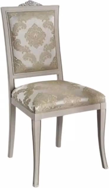 Sedia barocca imbottita in legno di faggio e tessuto con decoro floreale Mobili 2G L/P/H: 50 x 54 x 102 cm – 4