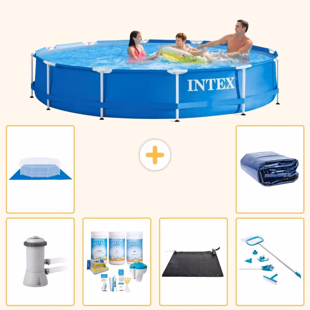 Piscina autoportante rettangolare - 366x76 cm - 7 pezzi - Modello S20478