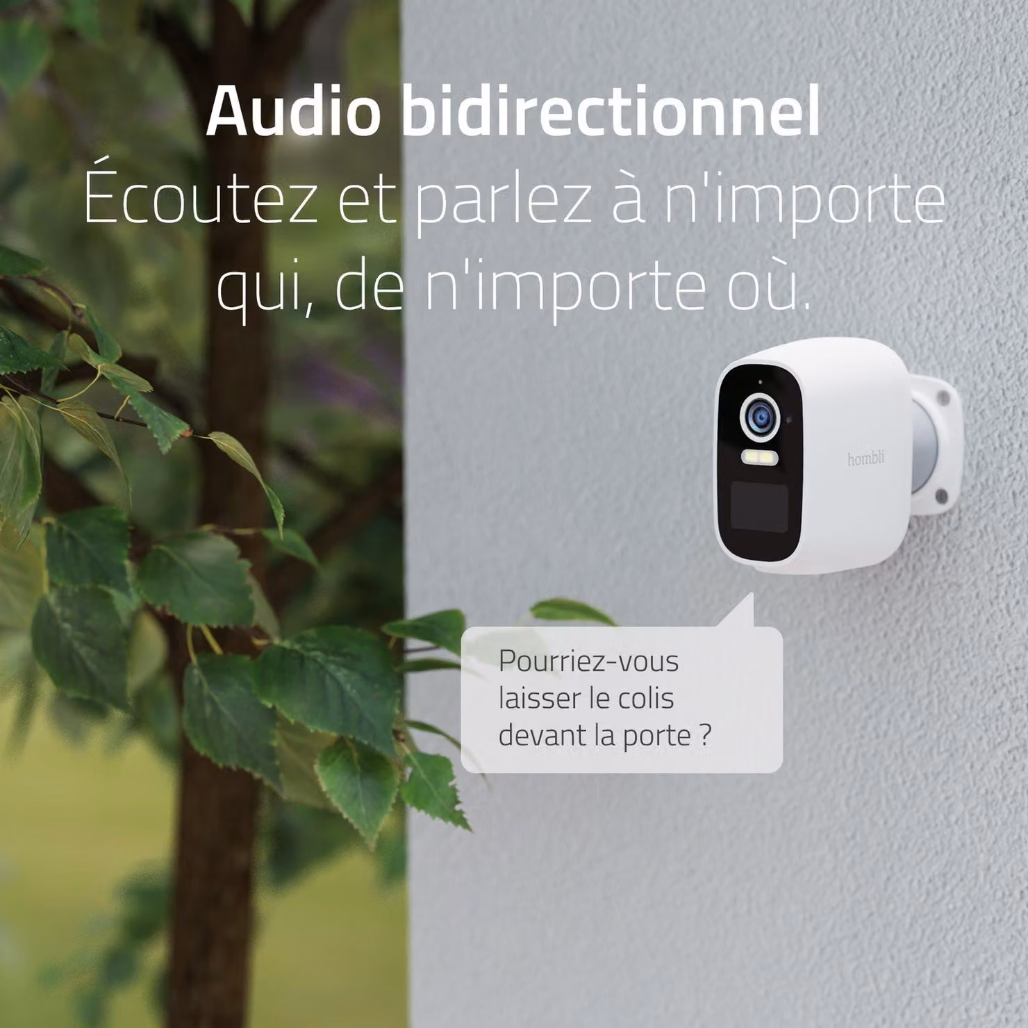 Hombli smarte Batterie Kamera weiß