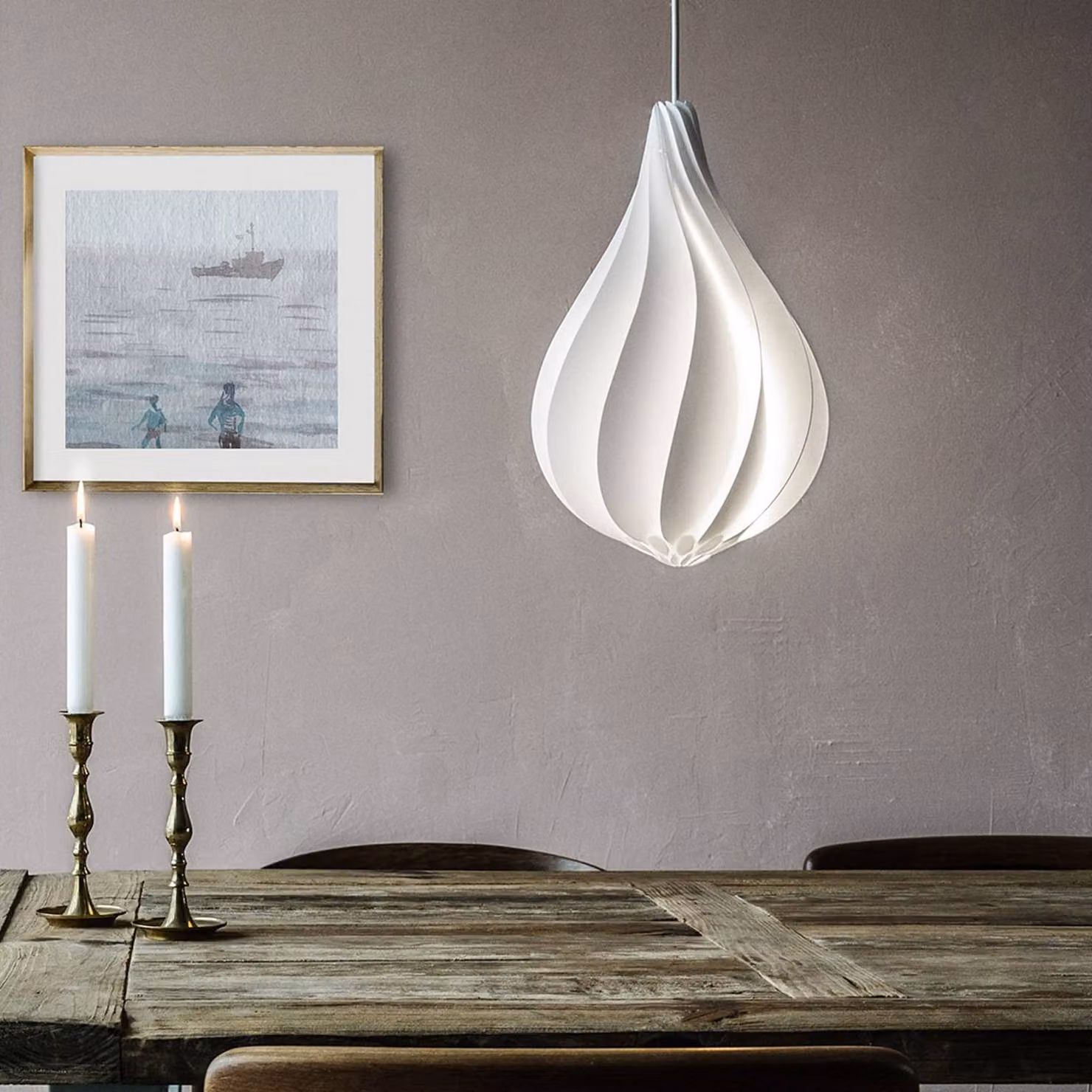 UMAGE Lampada a sospensione Alva Mini, dimmerabile, Bianco / Opale, Soggiorno / Sala da pranzo, Plastica, Design, Lampada a sospensione